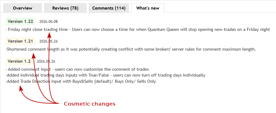 Quantum Athena cosmetic changes